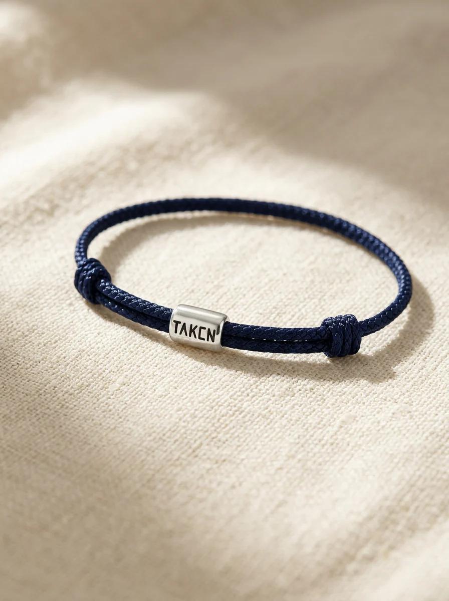 TAKEN bracelet in navy cord