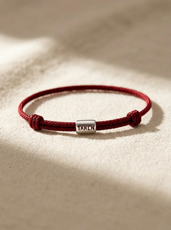 TAKEN bracelet in burgundy cord